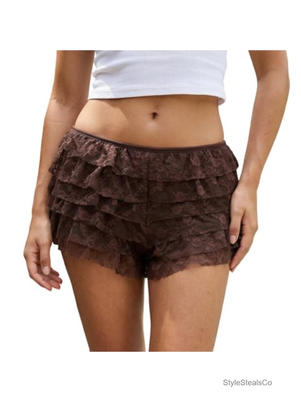 Lace Ruffled Bloomers Shorts Y2k Lolita Fairy Layered Pumpkin Boxer Pettipants